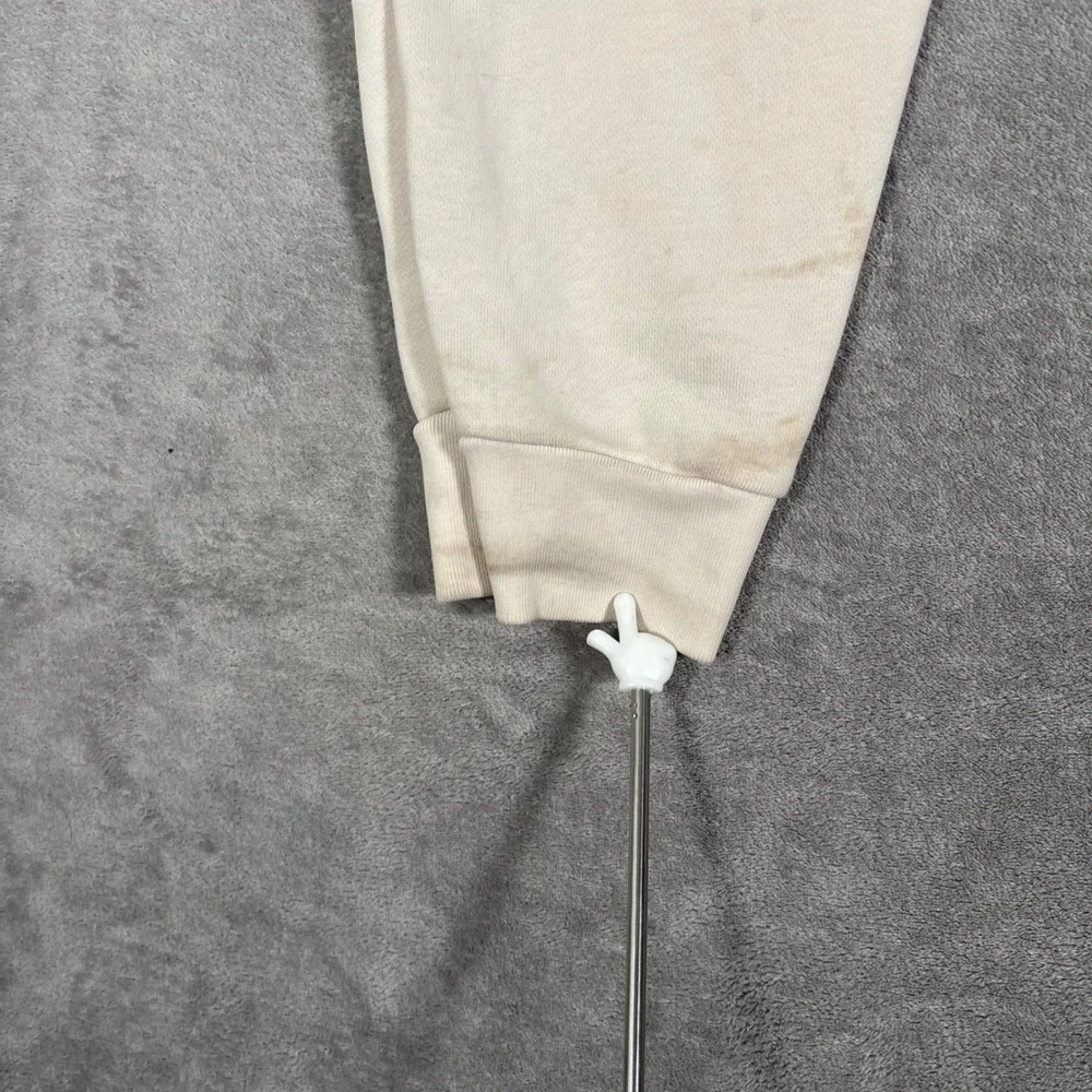 Adidas Originals Mens M Cream Trefoil Logo Fleece Jogger Sweatpants HE9410 32x32